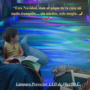 Lámpara Proyector LED de Olas 3D